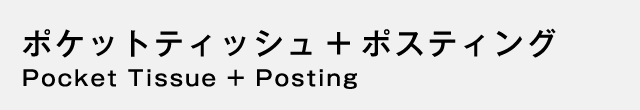 ポケットティッシュ+ポスティング